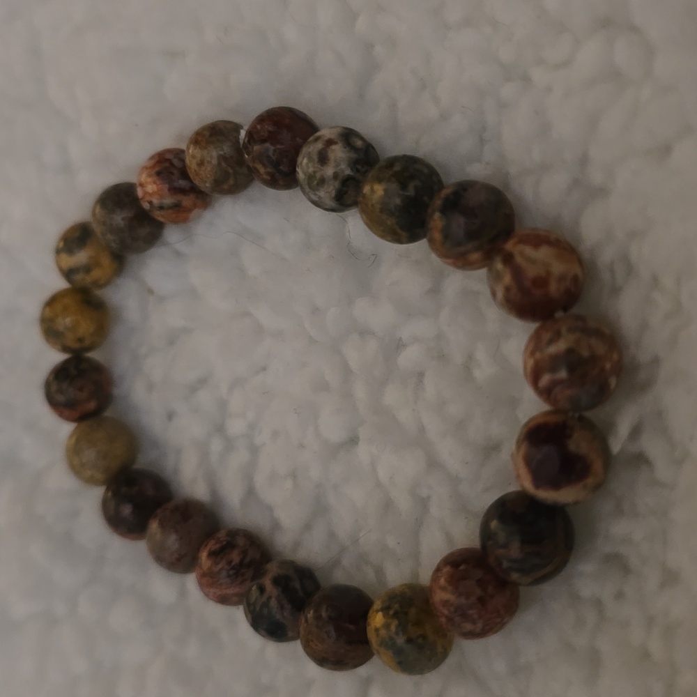 Stretchy Genuine Rainforest Jasper Bracelet